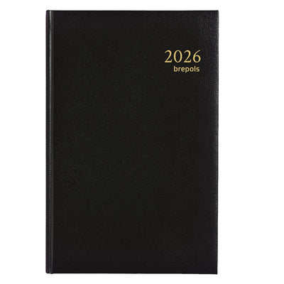 Agenda Brepols Saturne semaine 2026 Lima noir