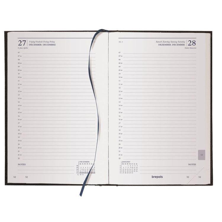 Agenda Brepols Saturne 1 jour 2026 Lima bleu
