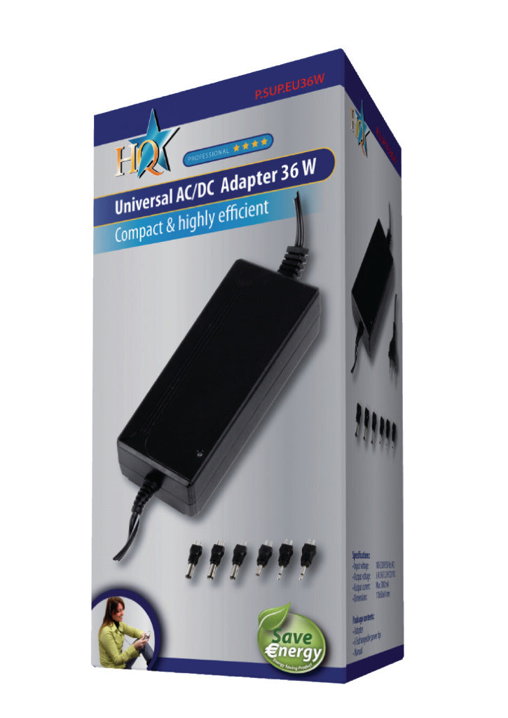 HQ HQ P. souper. EU36W Adaptateur universel 36 W