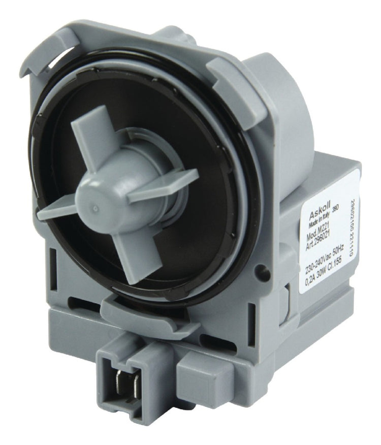 Askoll Askoll W1-07174-AK Pompe de vidange sans maison de pompe avec connexion en grille pour Bosch Siemens, entre autres