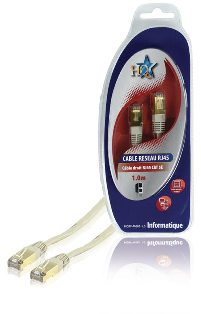 HQ HQ HQBF-M081-1.0 Cat5e UTP Network Cable RJ45 (8 8) Male RJ45 (8 8) Mâle 1,00 m Gray
