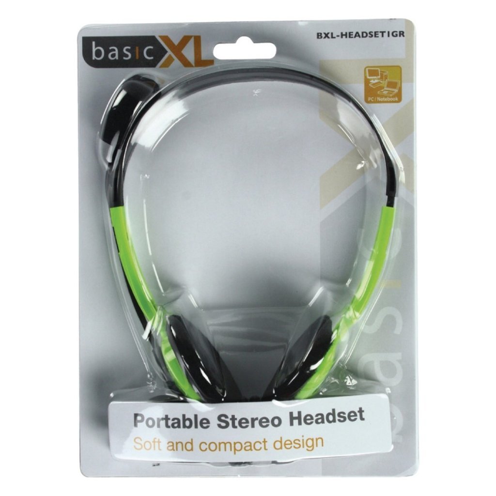 BasicXL BasicXL BXL-HeadSet1 Headset stéréo vert noir
