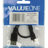 VALUELLINE VALUELINE VLCP60570B02 USB 2.0 USB Micro B Male USB A Cable adaptateur femelle 0,20 m noir