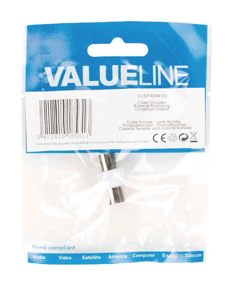 VALUELLINE VALUELLIN VLSP40941W CAXE COUPLAGE COAX FEME COAX FEMME BLANC