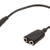 VALUELLINE VALULINE VLAP22100B02 JACK STÉRÉO Câble de distribution audio 3,5 mm mâle 2x 3,5 mm Femelle 0,20 m noir