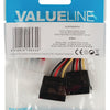 VALUELLINE VALUELINE VLCP73520V015 Câble séparateur interne Molex mâle mâle 2x Sata 15 broches Femelle Multicolour Couleurs
