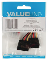 VALUELLINE VALUELINE VLCP73520V015 Câble séparateur interne Molex mâle mâle 2x Sata 15 broches Femelle Multicolour Couleurs - afbeelding 2