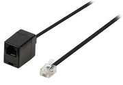 VALUELLINE VALUELLIN VLTP90205B100 Télécom Extension Câble RJ11 Male RJ11 Femme 10,0 m Black - afbeelding 2