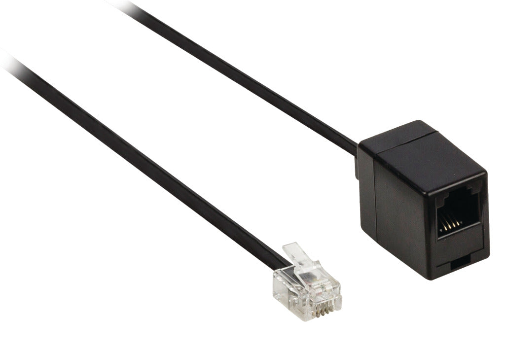 VALUELLINE VALUELLIN VLTP90205B100 Télécom Extension Câble RJ11 Male RJ11 Femme 10,0 m Black