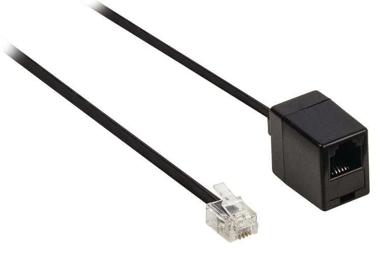 VALUELLINE VALUELLIN VLTP90205B100 Télécom Extension Câble RJ11 Male RJ11 Femme 10,0 m Black