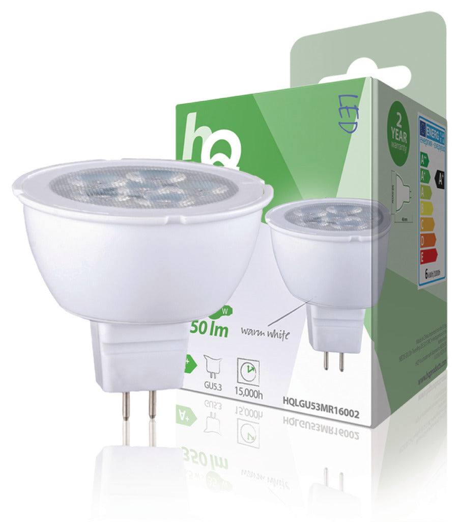 HQ HQLGU53 MR16002 LED LAMP MR16 GU5.3 5,5 W 350 LM 2 700 K