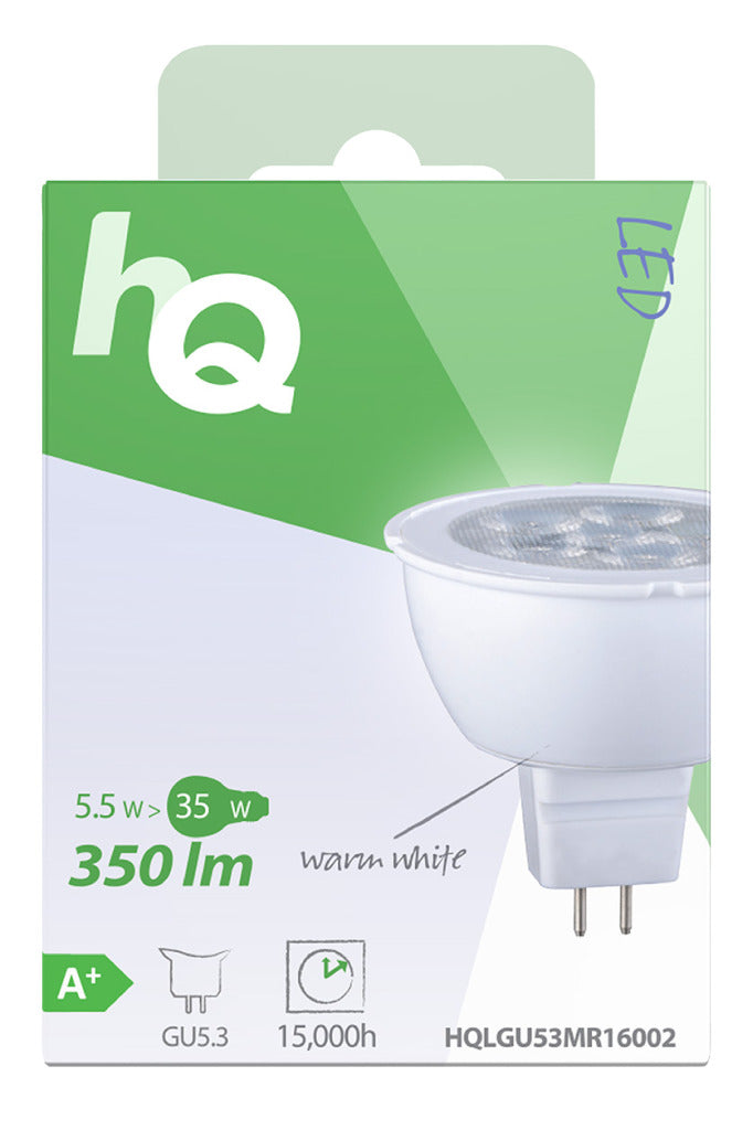 HQ HQLGU53 MR16002 LED LAMP MR16 GU5.3 5,5 W 350 LM 2 700 K