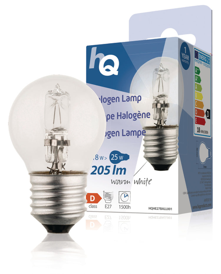 HQ HQHE27 BALL001 Lampe halogène Bogel E27 18 W 205 LM 2 800 K
