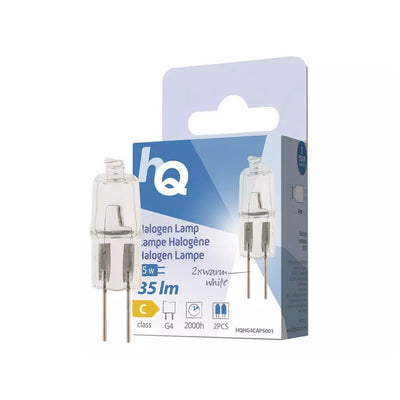 HQ HQ halogène lampe G4 5W 35lm blanc chaud 2 pièces