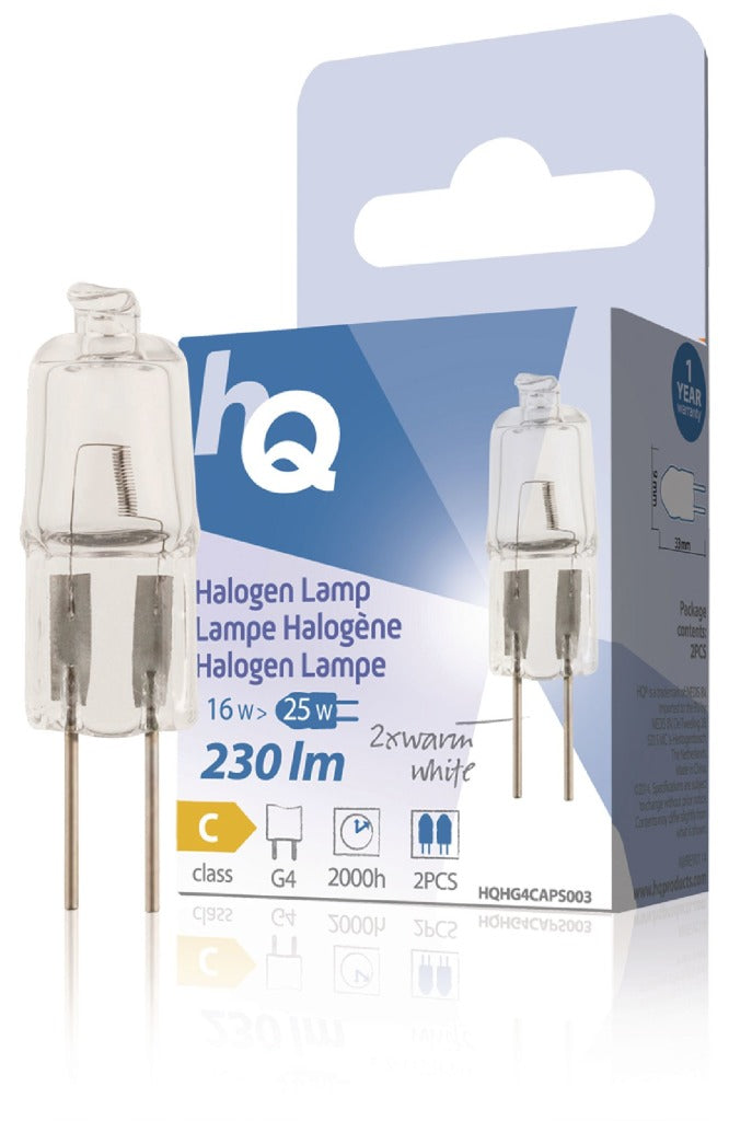 HQ HQ HQHG4 Caps003 Capsule de lampe halogène G4 16 W 230 LM 2 800 K