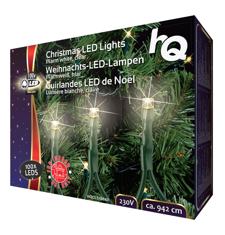 HQ HQ HQCLS48660 Éclairage de Noël 100 LEDS 3W 9.42M blanc chaud à l'intérieur