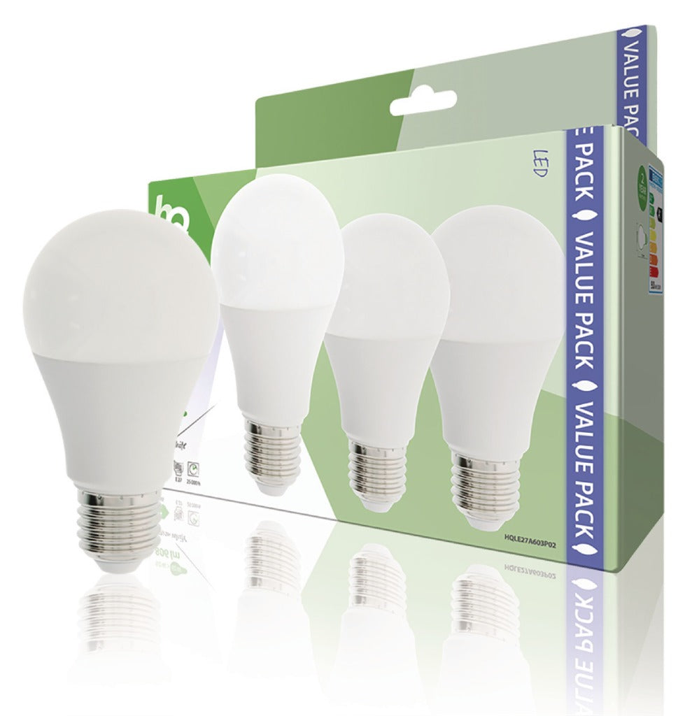 HQ HQ HQLE27A603P02 LED lampe 3 pièces E27 A60 9 W 806 LM 2700 K