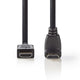 NEDIS CVGP34200BK15 Câble HDMI à haute vitesse avec connecteur HDMI Ethernet Connecteur HDMI Connecteur 90 ° 1,5 m noir