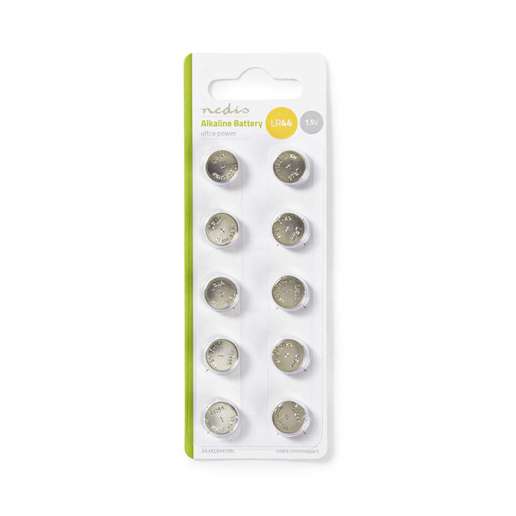 Nedis baaklr4410bl batterie alcaline LR44 10 morceaux d'emballage blister