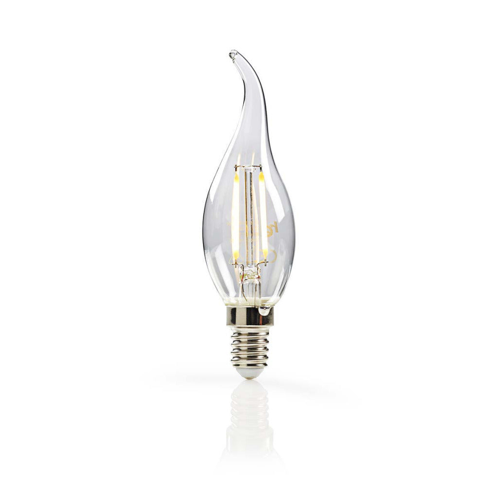 Nedis Ledbfe14Canft1 Retro LED Glow Lampe E14 Cougie avec point incurvé 2,5 W 250 lm