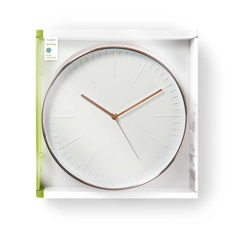 Nedis clwa013pc30re diamètre mural rond 30 cm or rose blanc