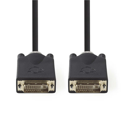 NEDIS CCBP32000AT20 DVI CABLE DVI-D 24 + 1-PINS MALD DVI-D 24 + 1 broche mâle 2,0 M anthracite