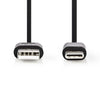 Nedis CCGP60600BK01 USB 2.0 Cable Type-C mâle un mâle 0,1 m noir