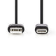 Nedis CCGP60600BK01 USB 2.0 Cable Type-C mâle un mâle 0,1 m noir