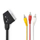 Nedis cvgp31130bk10 switable SCART câble SCART mâle 3x rca mâle 1,0 m noir