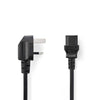 Nedis CEGP11100BK20 Food Chance Stock Tegar G (VK) IEC-320-C13 2,0 m noir