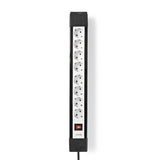 NEDIS EXSO830F1PRO Spring Box Secure Contact 8 Way 3,00 m noir blanc - afbeelding 1