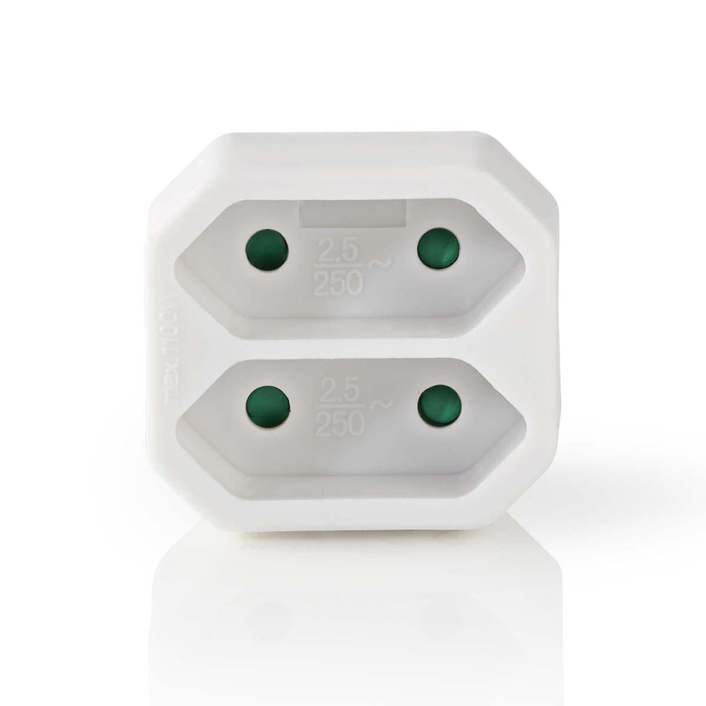 NEDIS PSSPL200C1WT STRACTACTSPLITTER 2 voies EurostopContact blanc