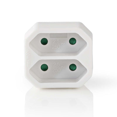 NEDIS PSSPL200C1WT STRACTACTSPLITTER 2 voies EurostopContact blanc
