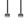 NEDIS CCGT60000BK10 CABLE USB 2.0 Un mâle un mâle 1,0 m noir