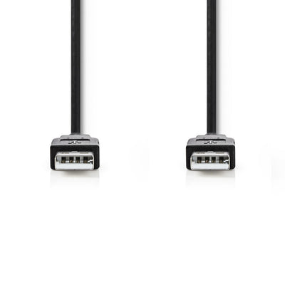 NEDIS CCGT60000BK10 CABLE USB 2.0 Un mâle un mâle 1,0 m noir