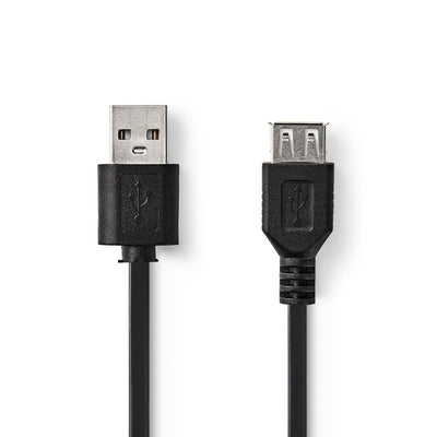 NEDIS CCGT60010BK10 CABLE USB 2.0 Un mâle USB Une femme 1,0 m noir