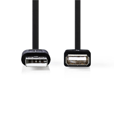 NEDIS CCGT60010BK10 CABLE USB 2.0 Un mâle USB Une femme 1,0 m noir