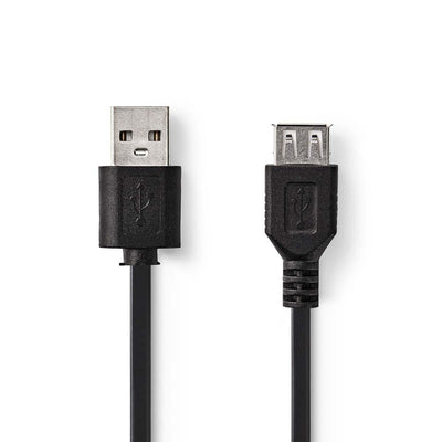 NEDIS CCGT60010BK30 Câble USB 2.0 Un mâle USB Une femme 3,0 m noir