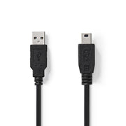 NEDIS CCGT60300BK10 CABLE USB 2.0 Un mini-5-PINS MALE 1,0 m noir - afbeelding 1