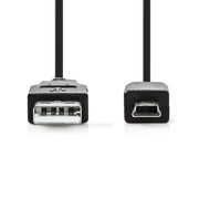 NEDIS CCGT60300BK10 CABLE USB 2.0 Un mini-5-PINS MALE 1,0 m noir - afbeelding 2