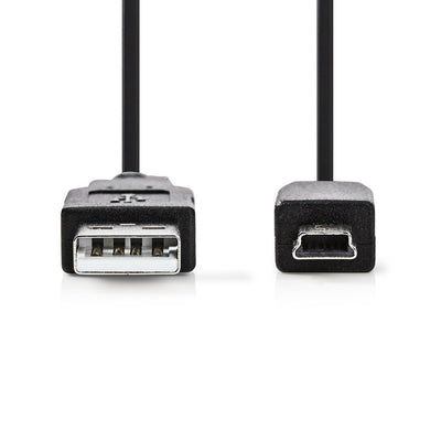 NEDIS CCGT60300BK10 CABLE USB 2.0 Un mini-5-PINS MALE 1,0 m noir
