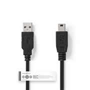 NEDIS CCGT60300BK10 CABLE USB 2.0 Un mini-5-PINS MALE 1,0 m noir - afbeelding 3