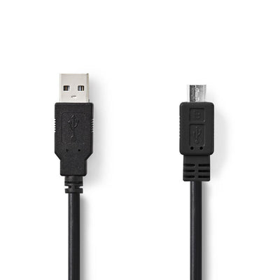 NEDIS CCGT60500BK20 CABLE USB 2.0 A Micale B Male 2,0 m noir