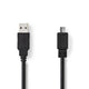NEDIS CCGT60500BK20 CABLE USB 2.0 A Micale B Male 2,0 m noir