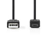 NEDIS CCGT60500BK20 CABLE USB 2.0 A Micale B Male 2,0 m noir