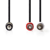 NEDIS CAGT22200BK15 Câble audio stéréo 3,5 mm mâle 2x RCA mâle 1,5 m noir - afbeelding 2