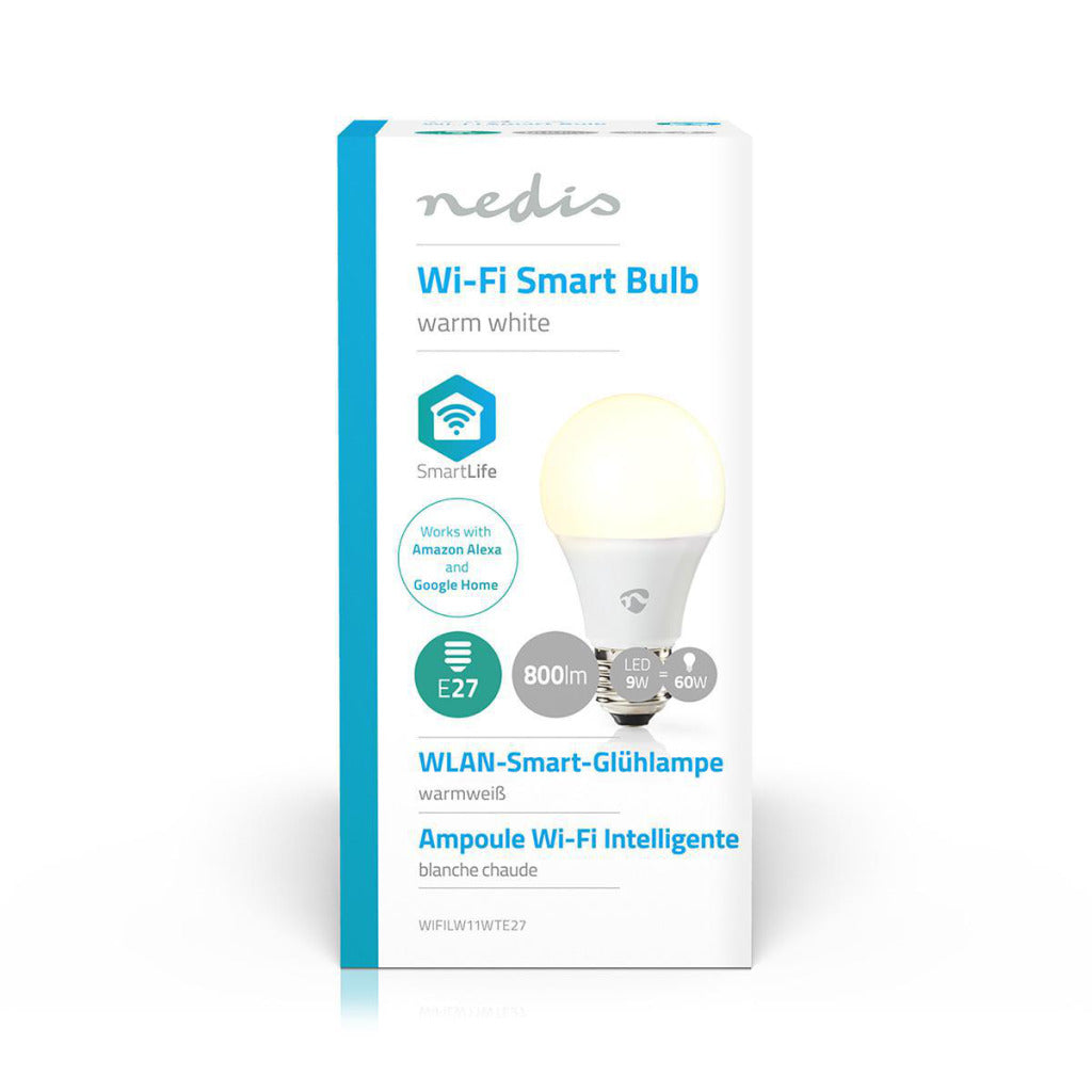 Nedis WiFilw11wte27 WiFi Smart LED Bulbe chaud blanc e27