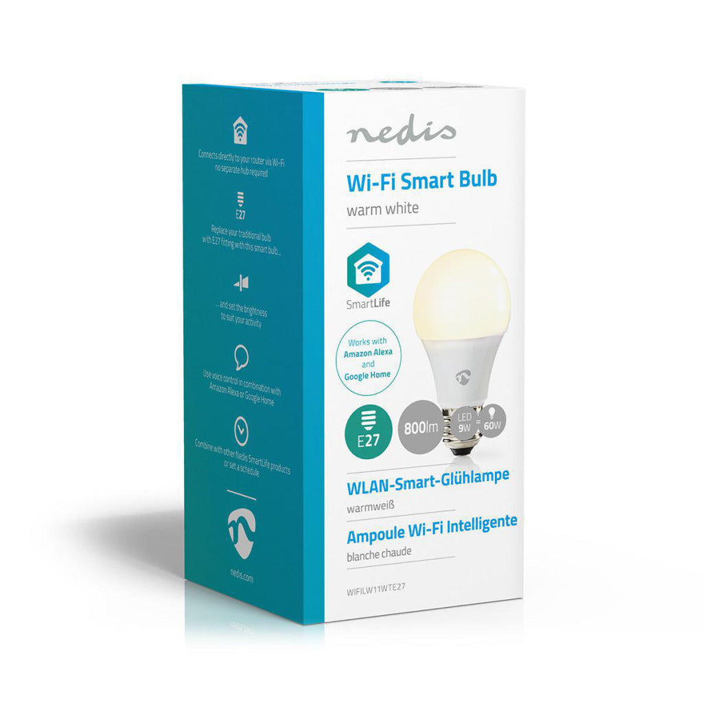 Nedis WiFilw11wte27 WiFi Smart LED Bulbe chaud blanc e27