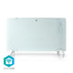 Nedis WiFiHtPL20FWT Smart Convecteur Smart Convecteur avec Wi-Fi Thermostat Glass Front Pannel 2000 W White