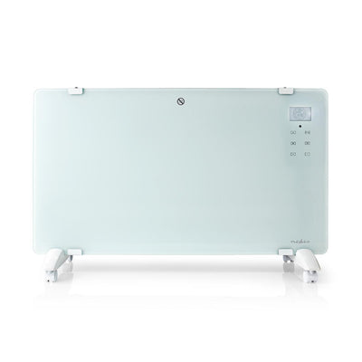 Nedis WiFiHtPL20FWT Smart Convecteur Smart Convecteur avec Wi-Fi Thermostat Glass Front Pannel 2000 W White